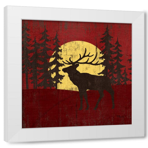 Moonlight Lodge I White Modern Wood Framed Art Print by Brent, Paul