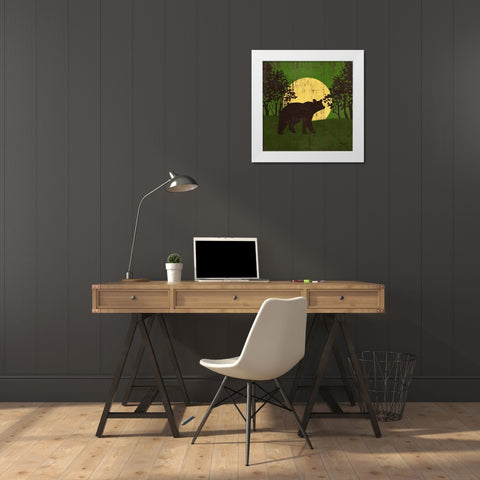 Moonlight Lodge II White Modern Wood Framed Art Print by Brent, Paul