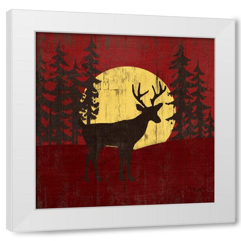 Moonlight Lodge IV White Modern Wood Framed Art Print by Brent, Paul