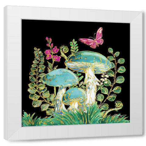 Far Out Mushrooms II White Modern Wood Framed Art Print by Brent, Paul