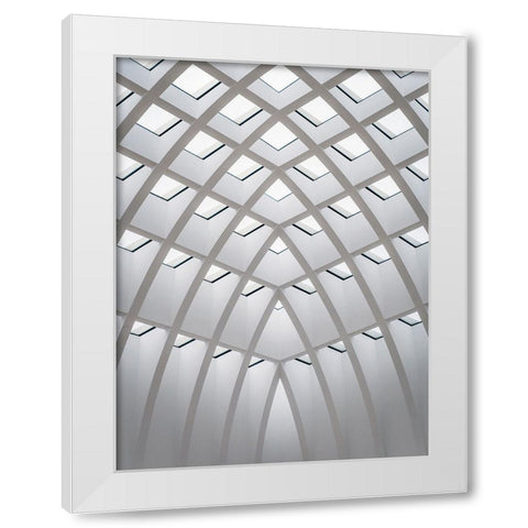 Abstract 11 White Modern Wood Framed Art Print by Lee, Rachel