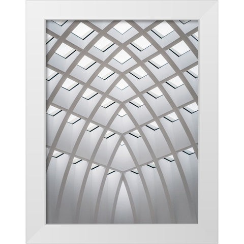 Abstract 11 White Modern Wood Framed Art Print by Lee, Rachel