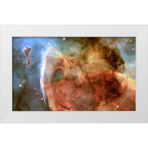 Abstract 14 White Modern Wood Framed Art Print by Lee, Rachel