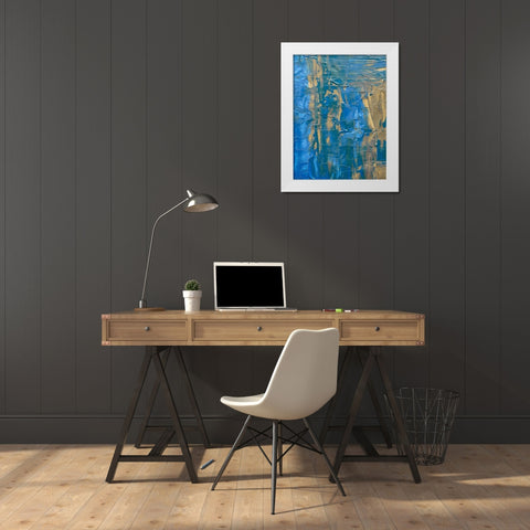 Abstract 50 White Modern Wood Framed Art Print by Lee, Rachel
