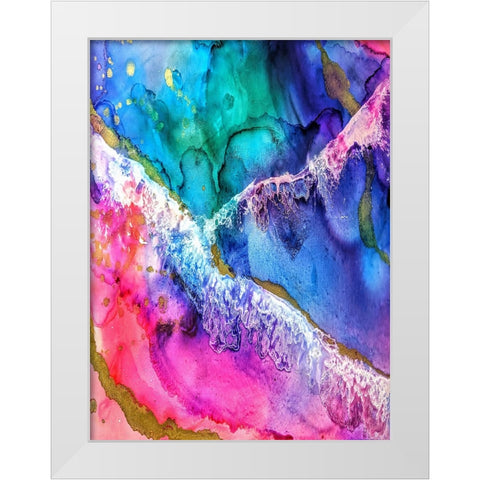 Abstract 51 White Modern Wood Framed Art Print by Lee, Rachel