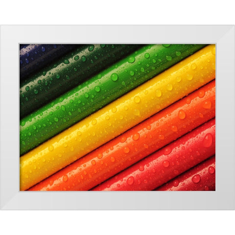 Abstract 6 White Modern Wood Framed Art Print by Lee, Rachel