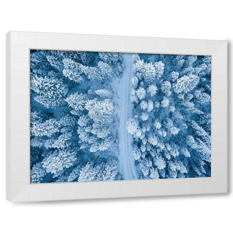 Aerial 16 White Modern Wood Framed Art Print by Lee, Rachel