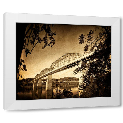 Afternoon Walnut White Modern Wood Framed Art Print by Lee, Rachel