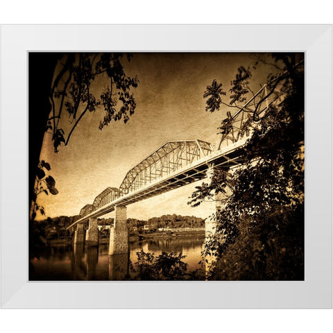 Afternoon Walnut White Modern Wood Framed Art Print by Lee, Rachel