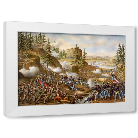 Battle of Chattanooga Drawing 3 White Modern Wood Framed Art Print by Lee, Rachel