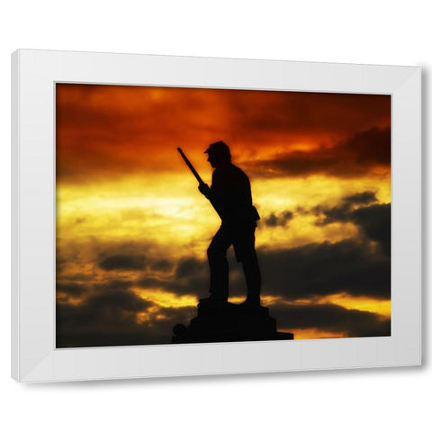 Battlefield Monument White Modern Wood Framed Art Print by Lee, Rachel