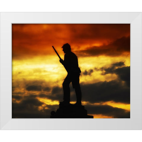 Battlefield Monument White Modern Wood Framed Art Print by Lee, Rachel