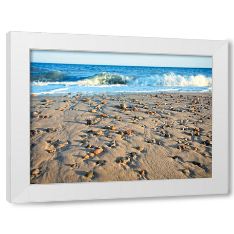 Beach 21 White Modern Wood Framed Art Print by Lee, Rachel
