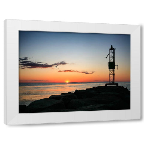 Beach 22 White Modern Wood Framed Art Print by Lee, Rachel