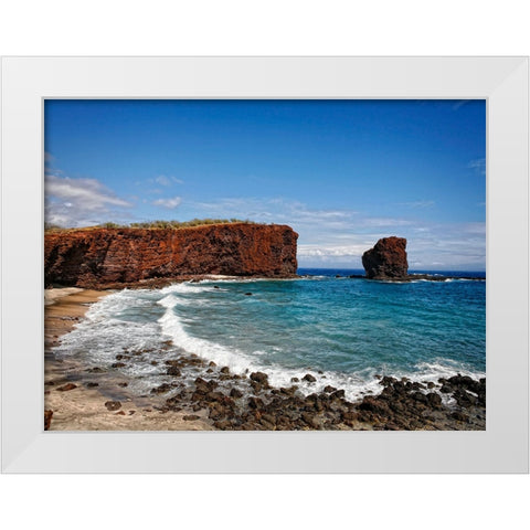 Beach 23 White Modern Wood Framed Art Print by Lee, Rachel