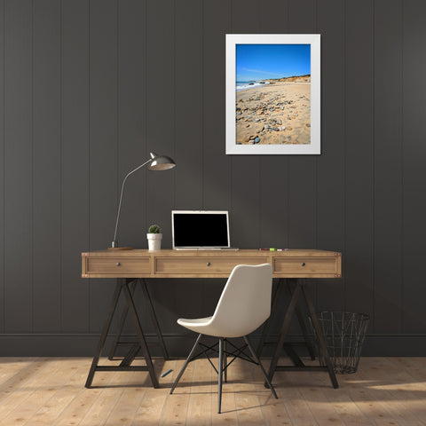 Beach 26 White Modern Wood Framed Art Print by Lee, Rachel