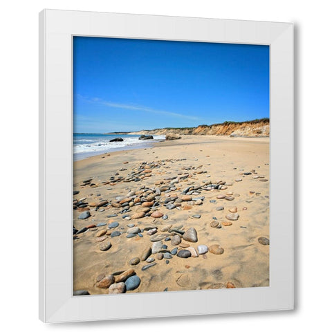 Beach 26 White Modern Wood Framed Art Print by Lee, Rachel
