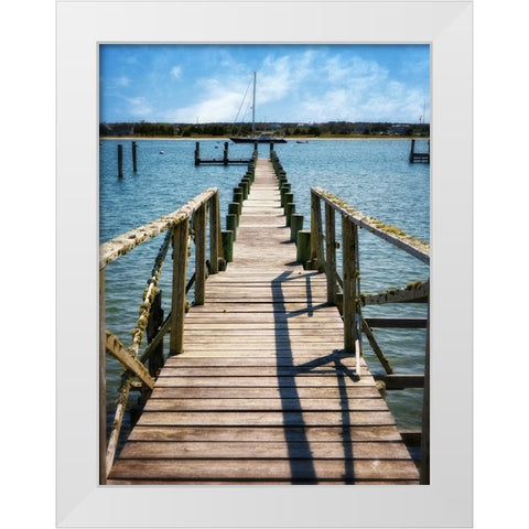 Beach 28 White Modern Wood Framed Art Print by Lee, Rachel