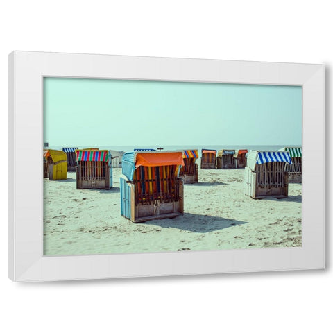 Beach 6 White Modern Wood Framed Art Print by Lee, Rachel