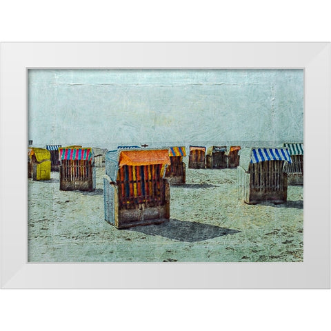 Beach 6 Painted White Modern Wood Framed Art Print by Lee, Rachel