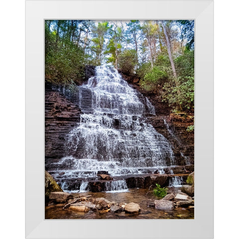 Benton Falls 1 White Modern Wood Framed Art Print by Lee, Rachel