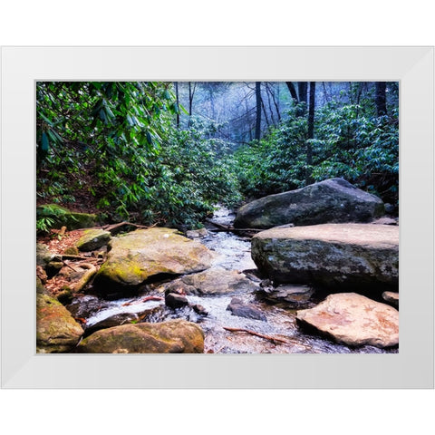 Benton Falls 2 White Modern Wood Framed Art Print by Lee, Rachel
