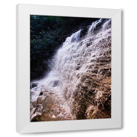 Benton Falls 3 White Modern Wood Framed Art Print by Lee, Rachel