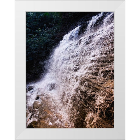 Benton Falls 3 White Modern Wood Framed Art Print by Lee, Rachel