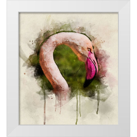 Bird 51 Watercolor White Modern Wood Framed Art Print by Lee, Rachel