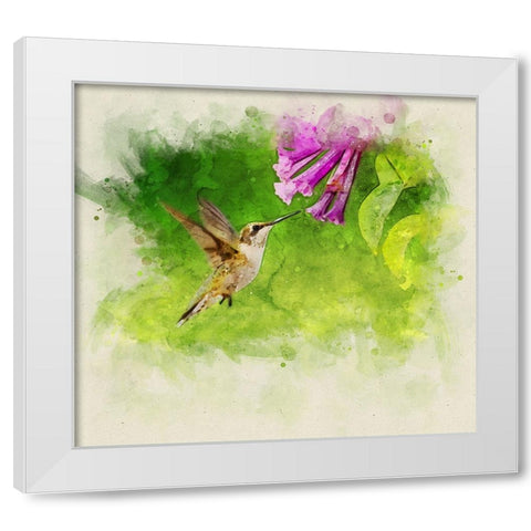 Bird 7 Watercolor White Modern Wood Framed Art Print by Lee, Rachel