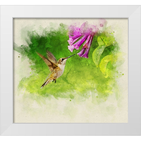 Bird 7 Watercolor White Modern Wood Framed Art Print by Lee, Rachel