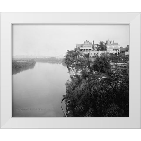 Bluffs of TN River Chattanooga 1917 White Modern Wood Framed Art Print by Lee, Rachel