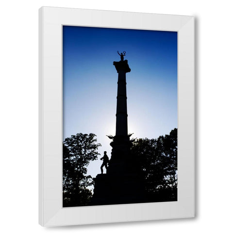 Bragg War Memorial White Modern Wood Framed Art Print by Lee, Rachel