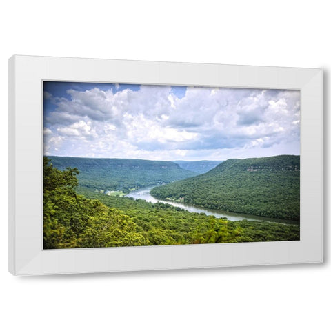 Canyon View White Modern Wood Framed Art Print by Lee, Rachel