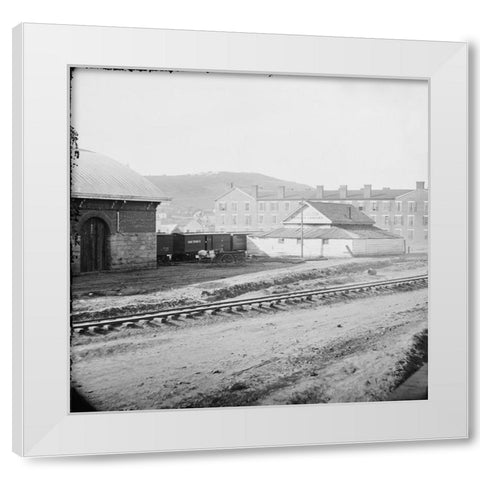 Chattanooga Adams Express Office 1864 White Modern Wood Framed Art Print by Lee, Rachel