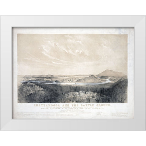 Chattanooga and the Battleground White Modern Wood Framed Art Print by Lee, Rachel
