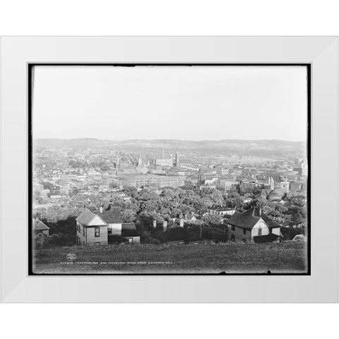 Chattanooga from Cameron Hill 1902 White Modern Wood Framed Art Print by Lee, Rachel