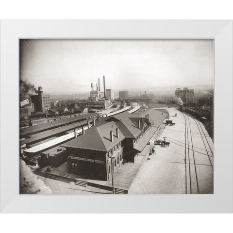 Chattanooga Rail Station 1 White Modern Wood Framed Art Print by Lee, Rachel