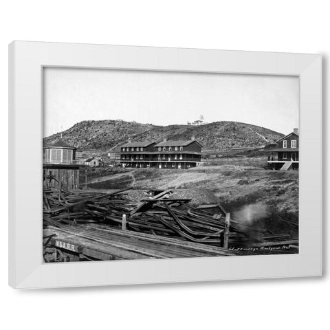 Chattanooga Rail Yard 1863 White Modern Wood Framed Art Print by Lee, Rachel