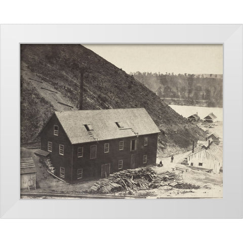 Chattanooga Waterworks 1863 White Modern Wood Framed Art Print by Lee, Rachel