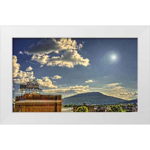 Choo Choo And Lookout White Modern Wood Framed Art Print by Lee, Rachel