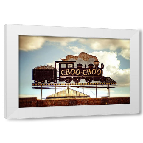 Choo Choo Glory White Modern Wood Framed Art Print by Lee, Rachel