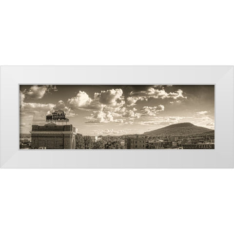 Choo Choo to Lookout Pano Sepia White Modern Wood Framed Art Print by Lee, Rachel