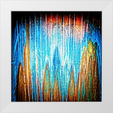 Copper Water Square White Modern Wood Framed Art Print by Lee, Rachel