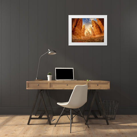 Desert 1 White Modern Wood Framed Art Print by Lee, Rachel