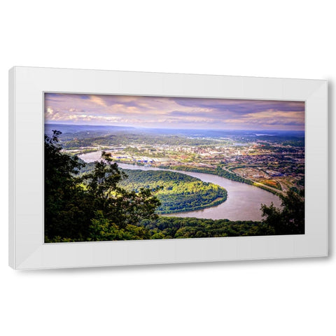 Downtown From Lookout 1 White Modern Wood Framed Art Print by Lee, Rachel