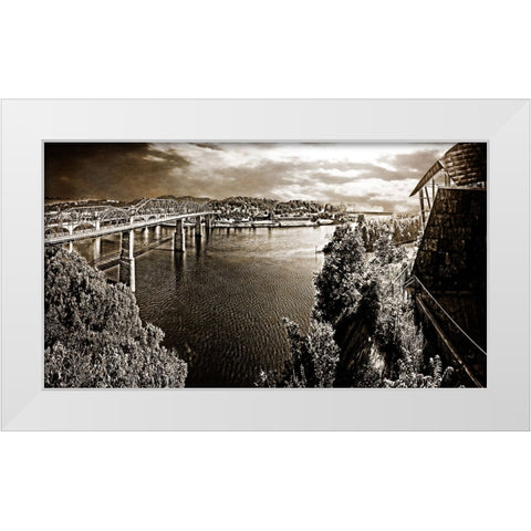 From Hunter North Pano Sepia White Modern Wood Framed Art Print by Lee, Rachel