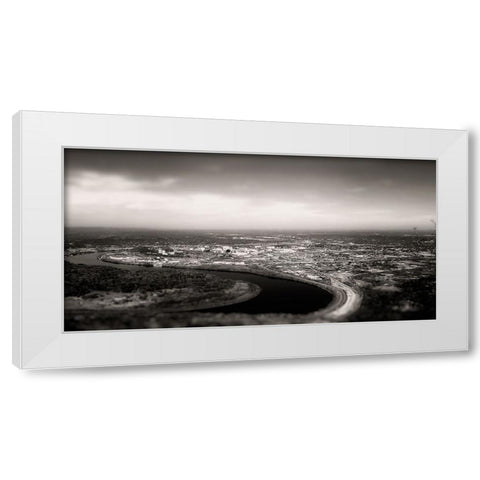 From Lookout Pano Sepia White Modern Wood Framed Art Print by Lee, Rachel