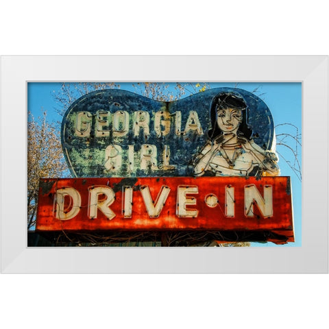 Georgia Girl Drive in White Modern Wood Framed Art Print by Lee, Rachel