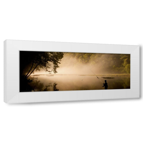 Hiwassee Fishing 2 White Modern Wood Framed Art Print by Lee, Rachel